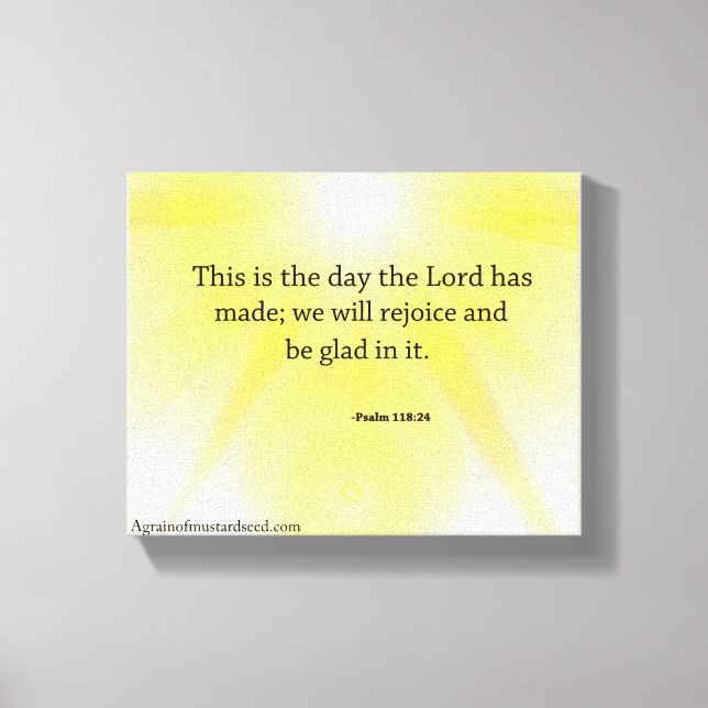Bible Scripture Inspirational Canvas Print (Front)