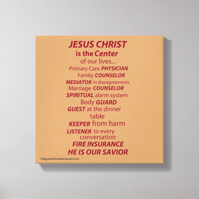 Bible Scripture Inspirational Canvas Print (Front)