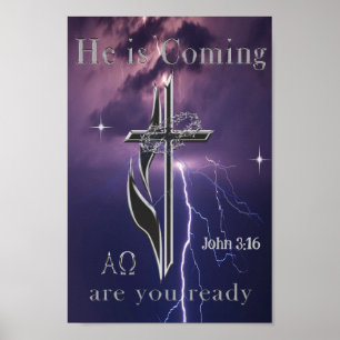 Bible scripture John 3:16 Poster
