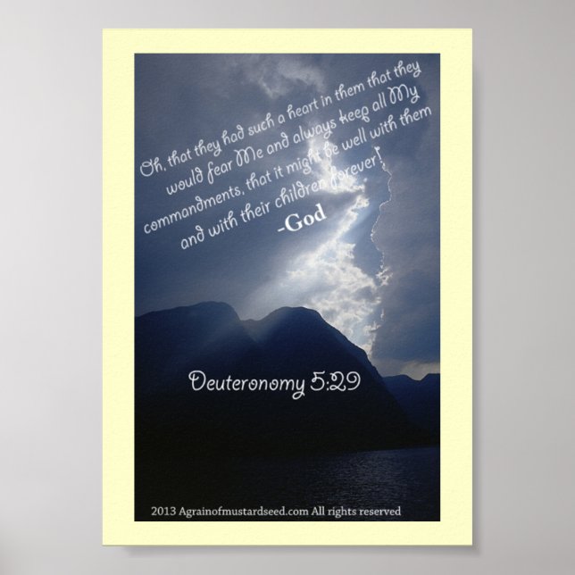 Bible Scripture Prayers Poster (Front)