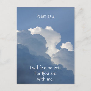 Bible Scripture Psalm 23:4 Fear No Evil... Postcard
