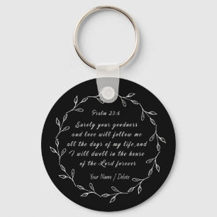 Bible scripture Psalm 23 of David Keychain