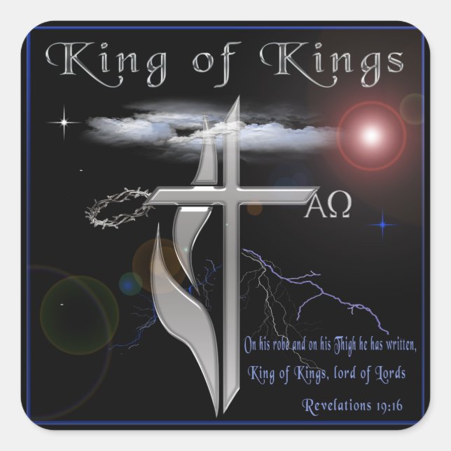 Bible Scripture Square Sticker (Front)