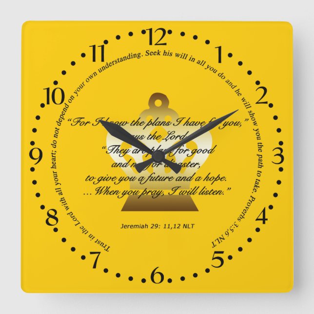Bible Scripture Wall Clock (Front)
