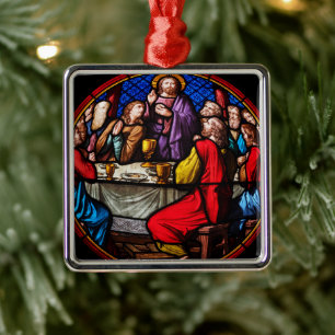 Bible stories last supper Christmas 2020 Metal Ornament
