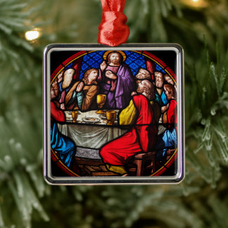 Bible stories Last Supper Christmas Metal Ornament