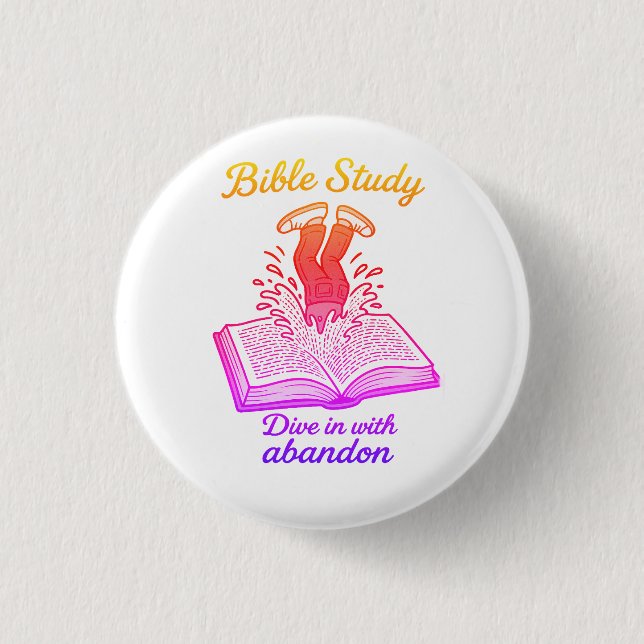 Bible study  1 inch round button (Front)