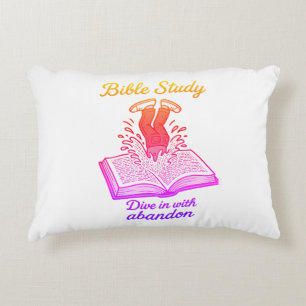 Bible study invitation accent pillow