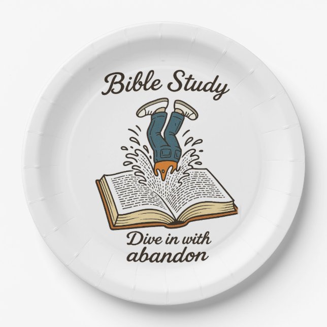 Bible study invitation paper plate (Front)