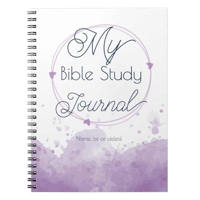 Bible Study Journal, devotion  Notebook (Front)