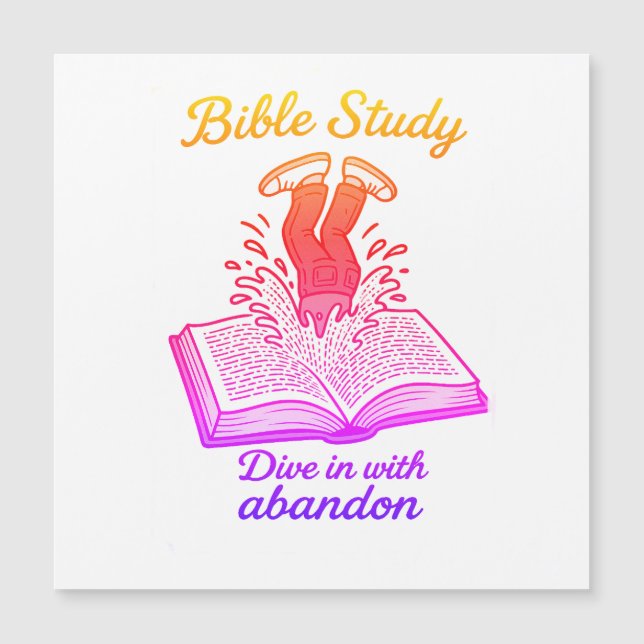 Bible study magnetic card (Front)