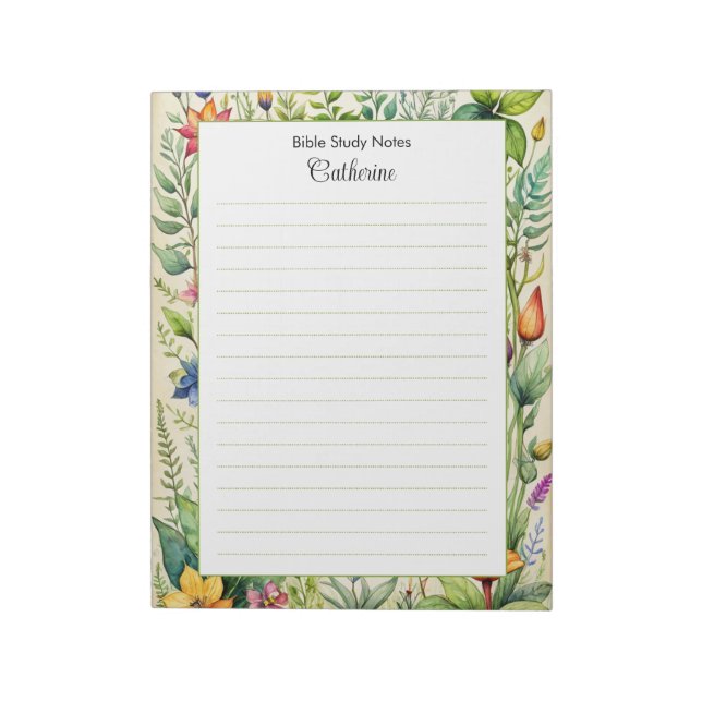 Bible Study Notepaper Personalized Notepad (Rotated)