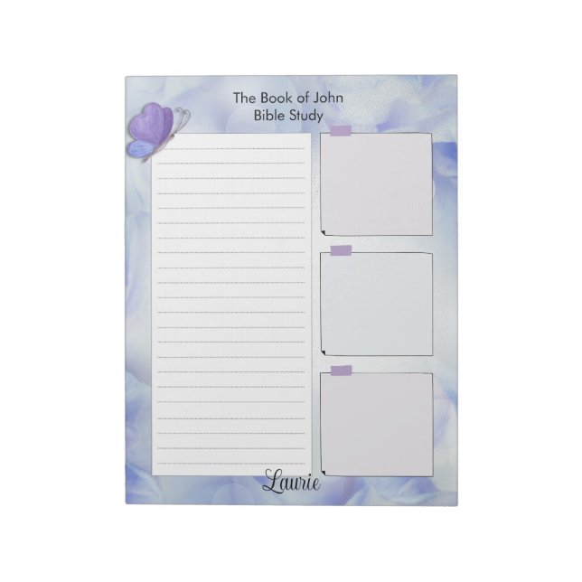 Bible Study Notepaper Personalized Notepad (Rotated)