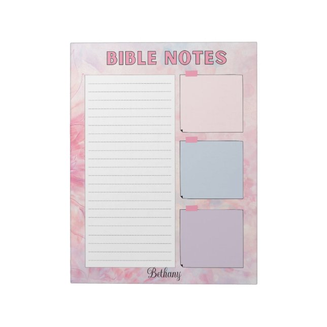Bible Study Notepaper Personalized Notepad (Rotated)