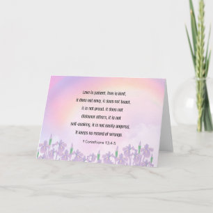 Bible verse 1 Corinthians 13 4-5, Love Card