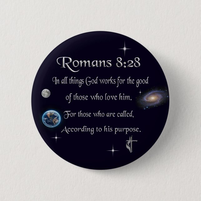 Bible verse 2 inch round button (Front)