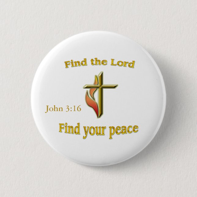 Bible verse 2 inch round button (Front)