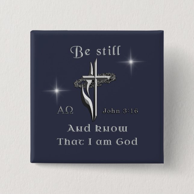Bible Verse 2 Inch Square Button (Front)