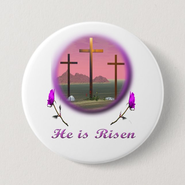 Bible verse 3 inch round button (Front)