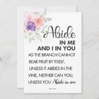 Bible verse Abide in Me Invitation