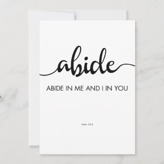 Bible verse Abiding in Christ Invitation