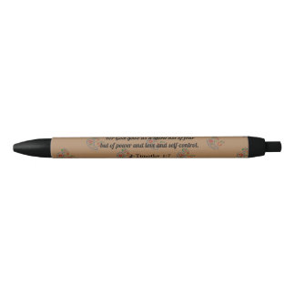 Bible Verse About Courage Paisley Print Ink Pen