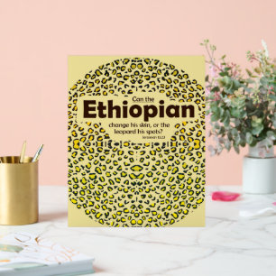 Bible verse about Ethiopia Acrylic Sign