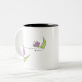 Bible Verse about Love w/Flowers Two-Tone Coffee Mug (Front Left)