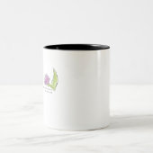 Bible Verse about Love w/Flowers Two-Tone Coffee Mug (Center)