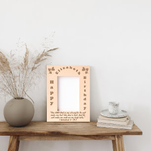 Bible Verse and Simple Vertical Texts For Birthday Etched Frames