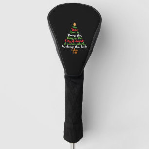Bible verse as Christmas tree Christmas giftidea Golf Head Cover