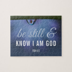 Bible Verse Be Still and Know I am God Jigsaw Puzzle