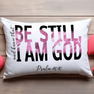 Bible verse Be still and know Lumbar Pillow