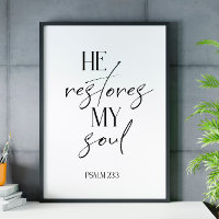 Bible verse black white scripture poster