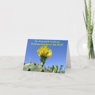 bible verse blank notecard cactus flower