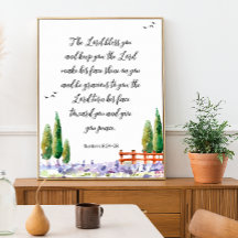 Bible verse - blessing: The Lord scripture poster