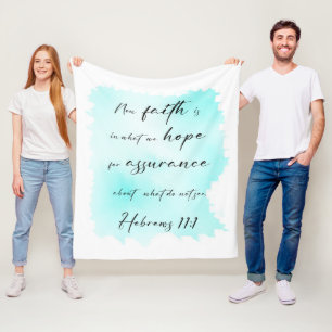 Bible verse Blue Splash Fleece Blanket