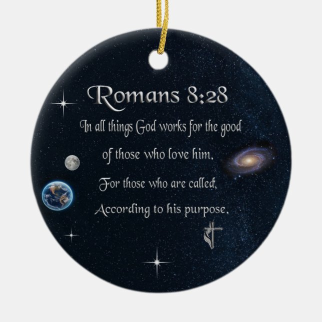 Bible verse ceramic ornament (Front)