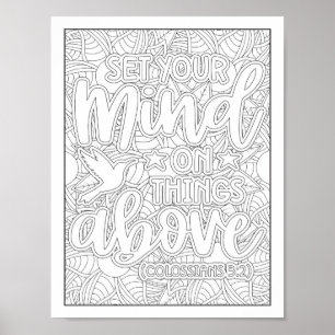 Bible Verse/Christian Adult Coloring Poster