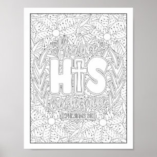 Bible Verse/Christian Adult Coloring Poster