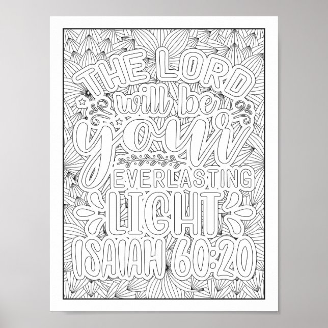 Bible Verse/Christian Adult Colouring Poster (Front)