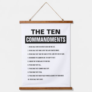 Bible Verse Christian Religious Ten Commandments Hanging Tapestry