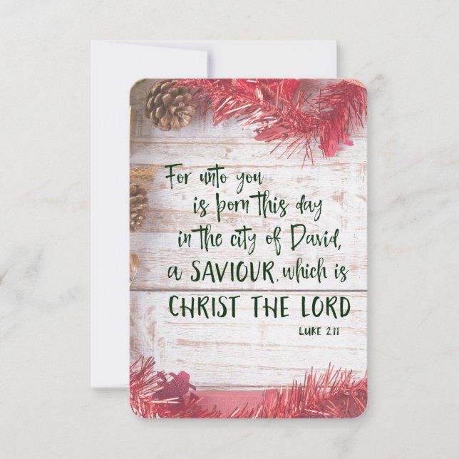 Bible Verse Christmas Play Invitation (Front)