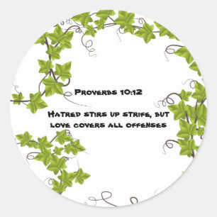 Bible Verse Classic Round Sticker