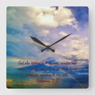 Bible Verse Clock - Hebrews 2:4