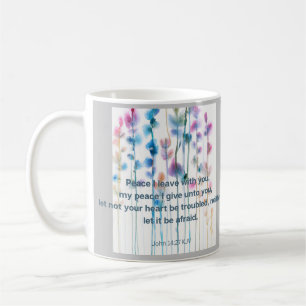 Bible verse comfort with watercolor flowers coffee mug