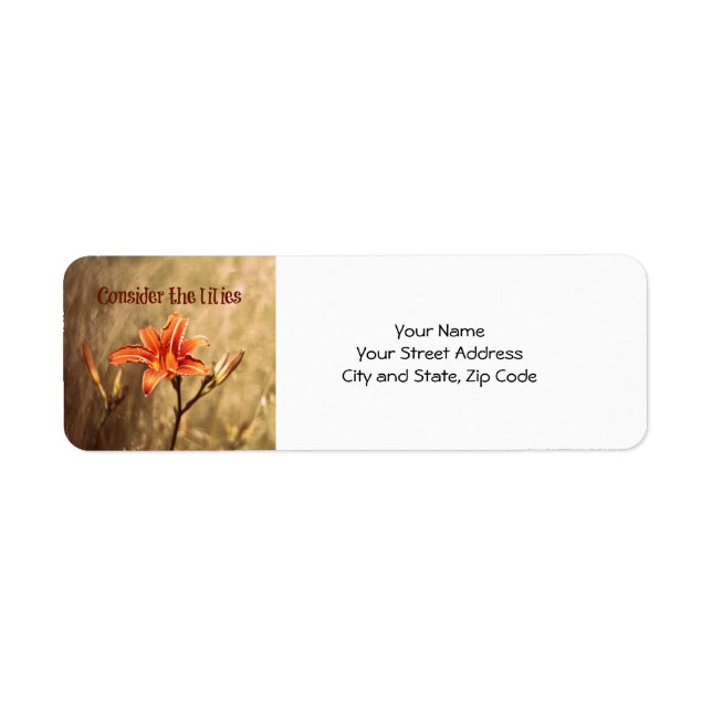 Bible Verse: Consider the Lilies (Front)