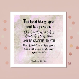 Bible verse Corinthians Floral Square Napkins