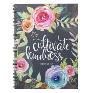 Bible Verse Cultivate Kindness, Spiral Notebook