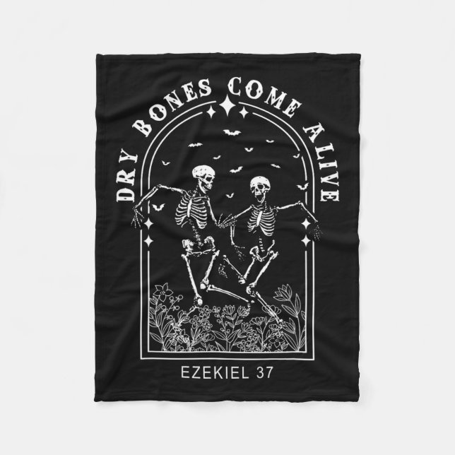 Bible Verse Dry Bones Come Alive Christian Jesus  Fleece Blanket (Front)